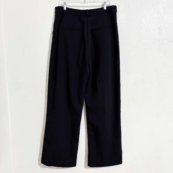 Abercrombie & Fitch Curve Love Sloane Tailored Wide Leg Pant in Black - Picture 7 of 12